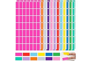 YSHIHE Colored Label Stickers,Rectangular Color Coding Stickers 1.57 x 0.75 Inch (40mm x 19mm),12 Assorted Colors for Inventory Organize, File Classification - 1176 Pack