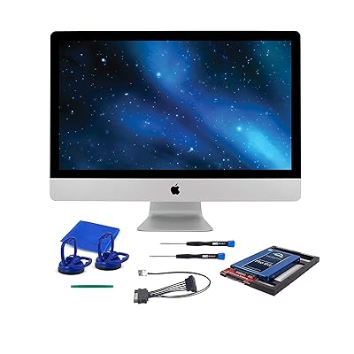 OWC 1TB SSD Upgrade Bundle For 2011 iMacs, OWC Mercury Electra 1.0TB 6G SSD, AdaptaDrive 2.5" to 3.5" Drive Converter Bracket, In-line Digital Thermal Sensor Cable, Installation tools, OWCKITIM11HE1TB