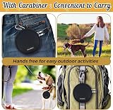 Sheryl&Rain Small Dog Treat Bag 4.72 Inch Round Zipper Carabiner Hands-Free view 5