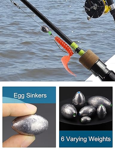 Hlotmeky Egg Sinkers Fishing Weights Saltwater Sinkers for Fishing