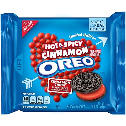 Oreo cookies Hot and spicy cinnamon 1x10.7oz (044000055424)