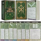 Tirmanaz 121pcs Tarot Spread Cards, Learning Tarot Deck Guide Tool | Spiritual Gift（8 Types of Tarot Card Layouts with Instruction）