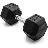 CAP Barbell 35 LB Coated Hex Dumbbell Weight, New Edition | Replacement or set-expansion option, Anti-roll stability, Unilateral strength exercises, Home gym strength training