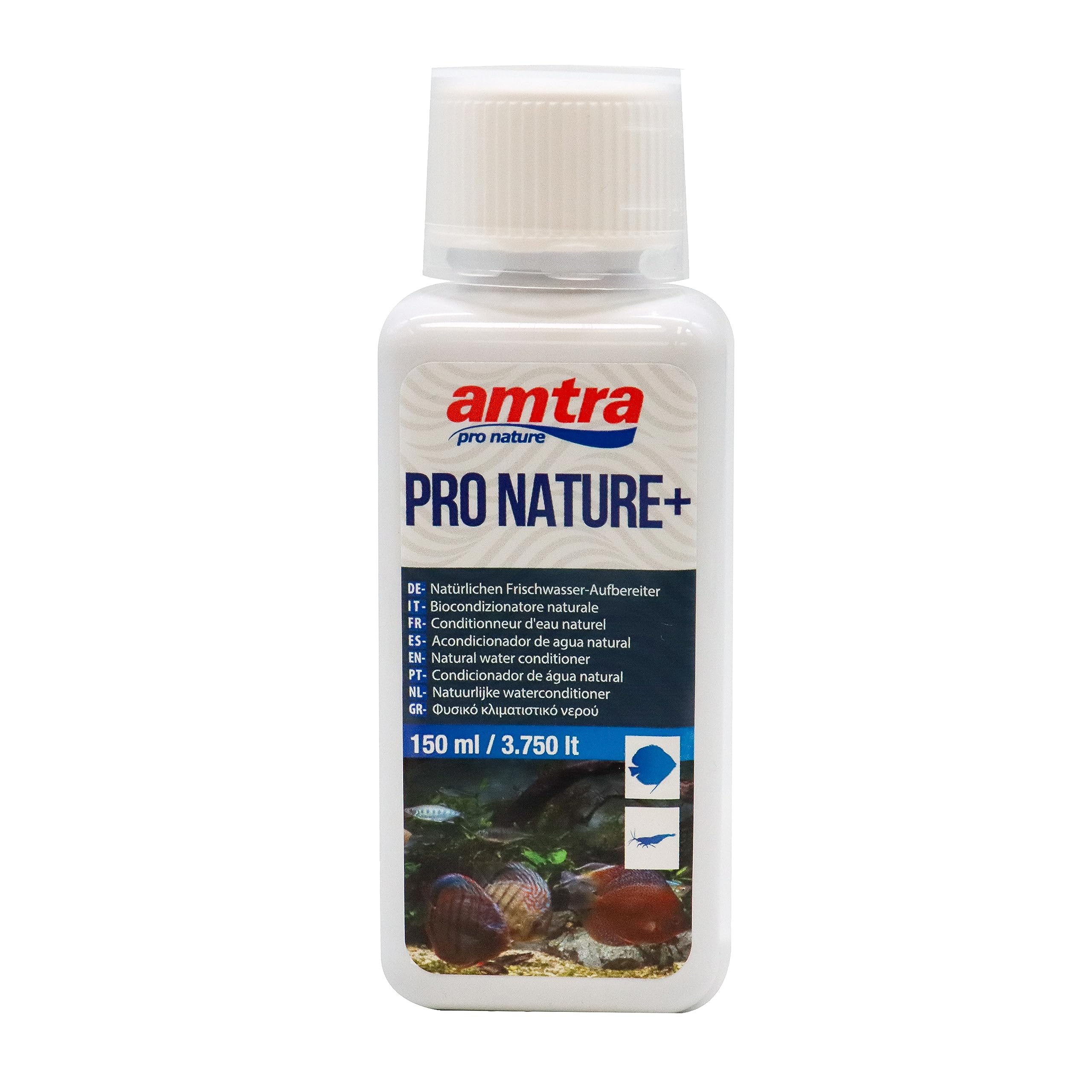AMTRA PRO NATURE PLUS - Natural water treatment for aquariums, Bio-conditioner for aquariums, Format 150 ml