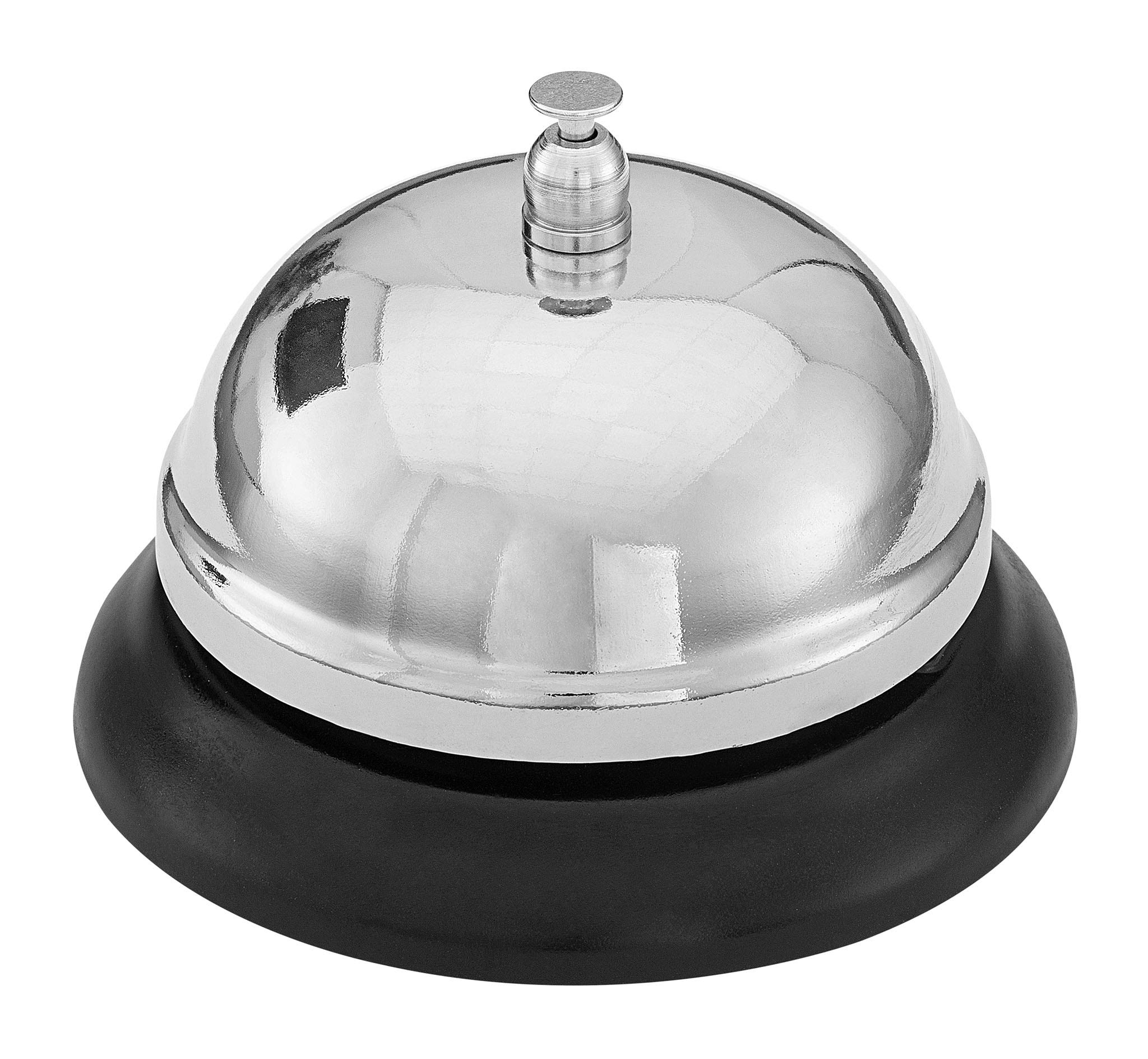 WEDO Table Bell, Metal, Black, 8.5 cm, Metal, Black, Normal