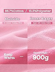 FAIABLE Mens Super Soft Oversized Hoodie Pullover