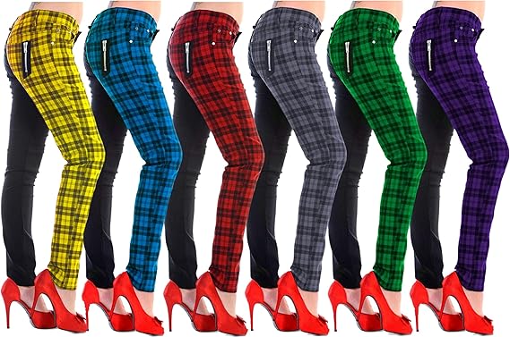 tartan tight trousers