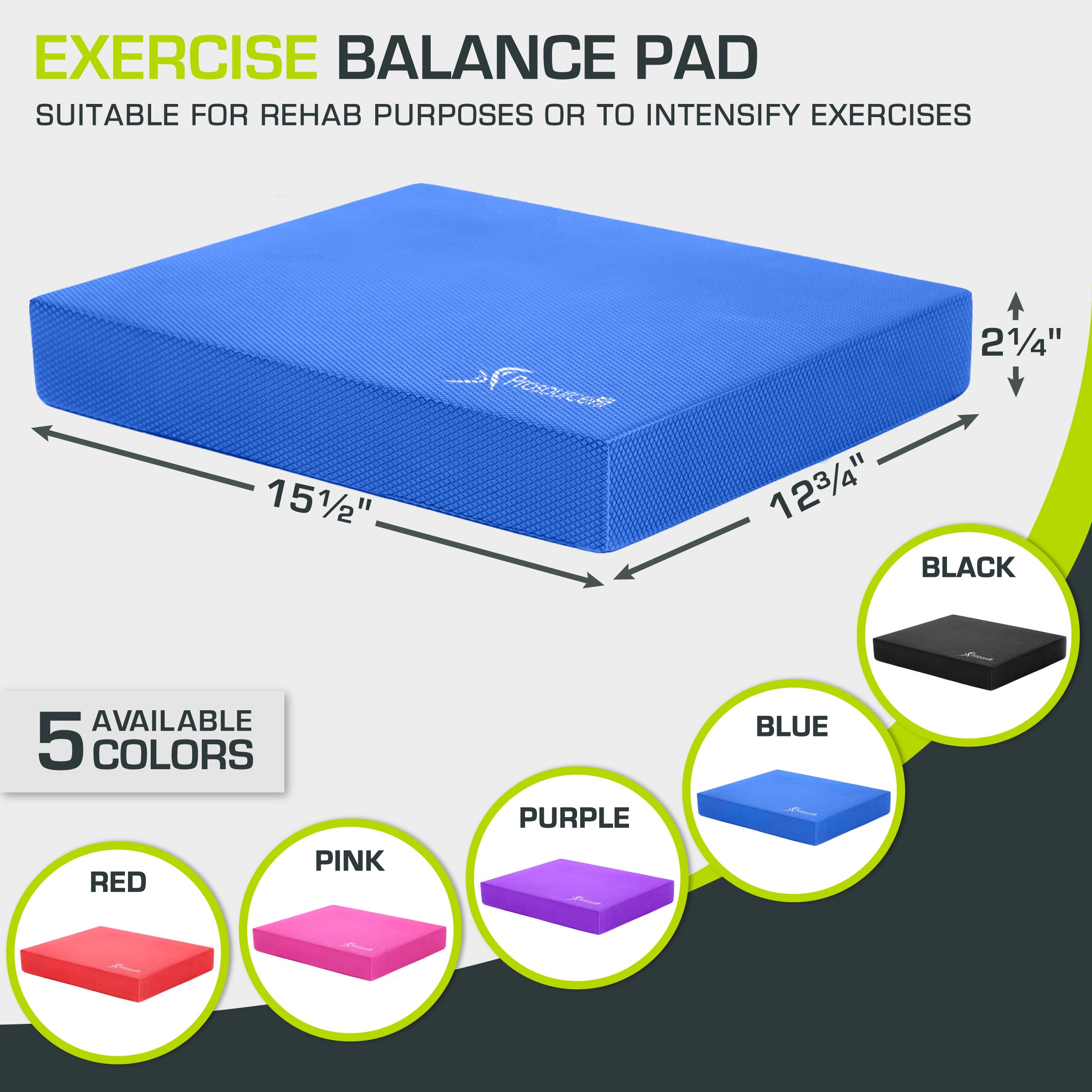 ProsourceFit Exercise Balance Pad – Non-Slip Cushioned Foam Mat & Knee Pad for Fitness and Stability Training, Yoga, Physical Therapy 15.5”x12.75” - Image 3