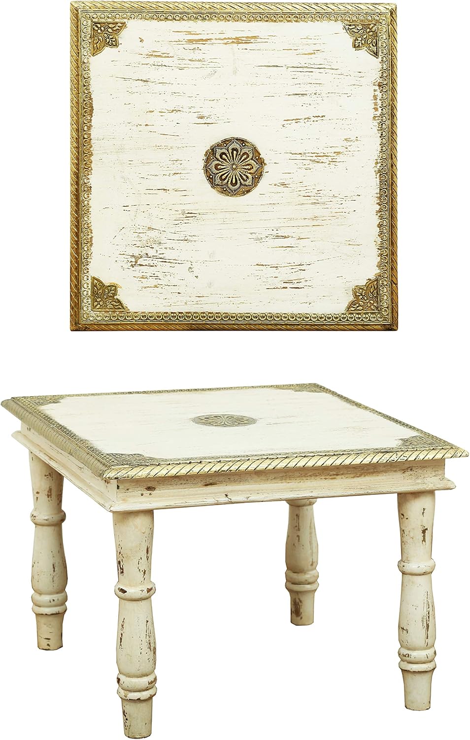 Orientalischer Couchtisch Beistelltisch Anjay 55cm Groß | Vintage