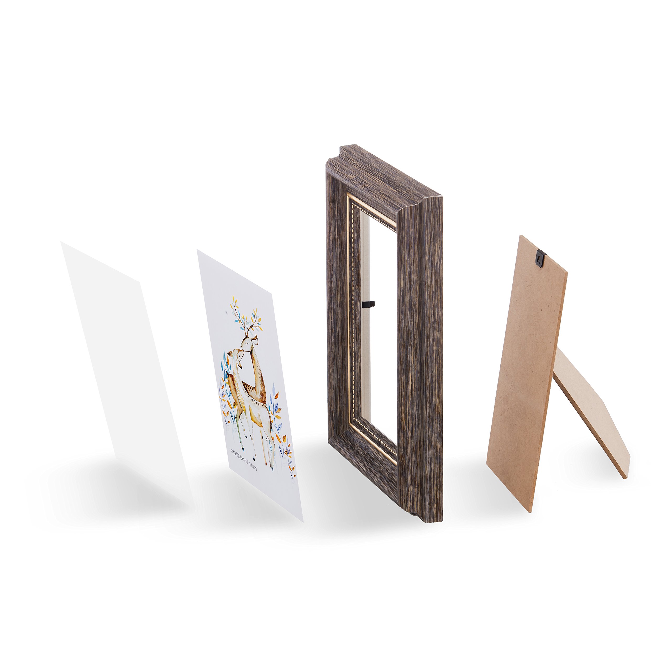 Msicyness 8x10 Picture Frame for Wall Mounting 2 Pack Vintage Color Photo Frames with Mat Decor for Standing TableTop Display