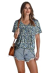 Summer Tops for Women 2025 Floral Print Short