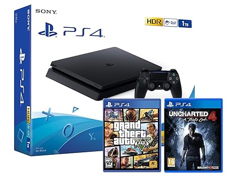 Schwarzen schwarz Uncharted 4 + GTA V Noir 1To