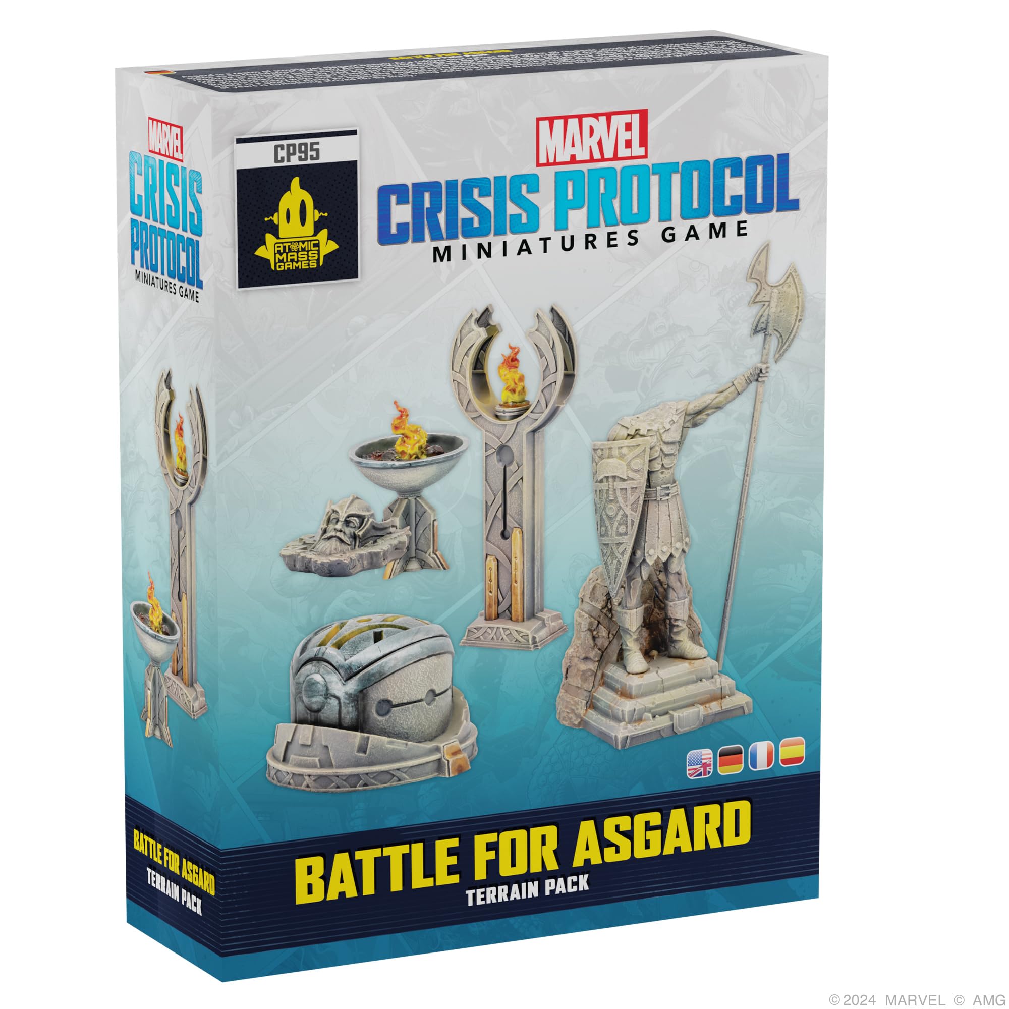 Atomic Mass Games, Marvel: Crisis Protocol - Battle for Asgard, Terrain Set Expansion, Tabletop, 2 Players, Ages 14+, 90-120 Minutes, German, Multilingual