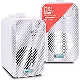Pyle - Indoor / Outdoor Waterproof Speaker System - 5.25 Inch Pair of Weatherproof Wall/Ceiling Mounted Speakers with Heavy Duty Mesh Covers, 200 Watts RMS, Universal Mount - PDWR40W (White)