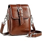 UEIRY Genuine Leather Crossbody Bags for Women, Small Crossbody Bag for Women，Phone Purses with Adjustable Strap for Travel