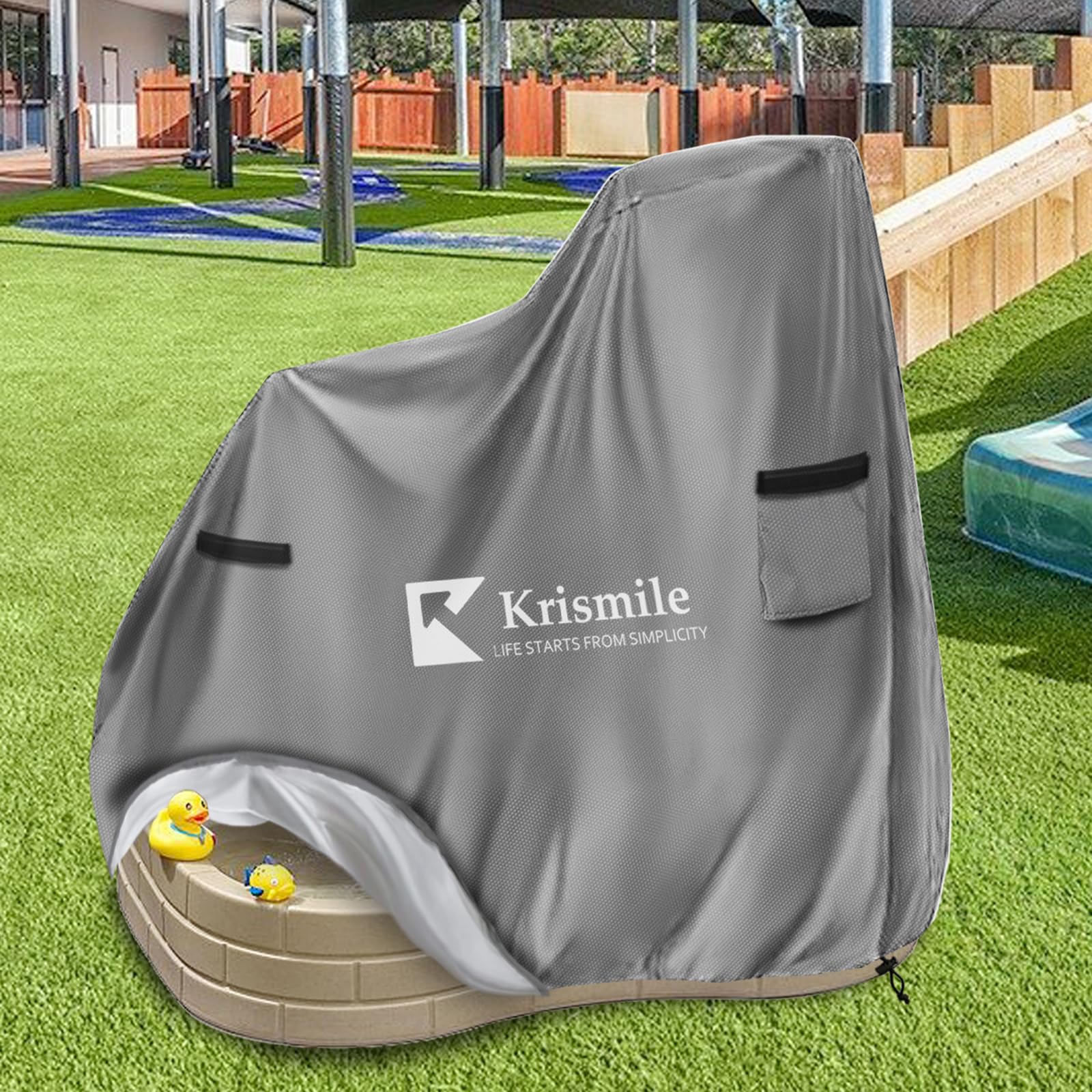Photo 1 of Krismile Kids Water Sensory Table Pool Cover, Heavy-Duty Waterproof Dust Proof Anti-UV Water Table Cover, Suitable for Splash Discovery Pond (Grey)