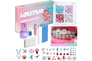 Luretrap DIY Tooth gem kit with GIue,200 Pieces Crystals,Crystal GIue Jewelry Starter kit