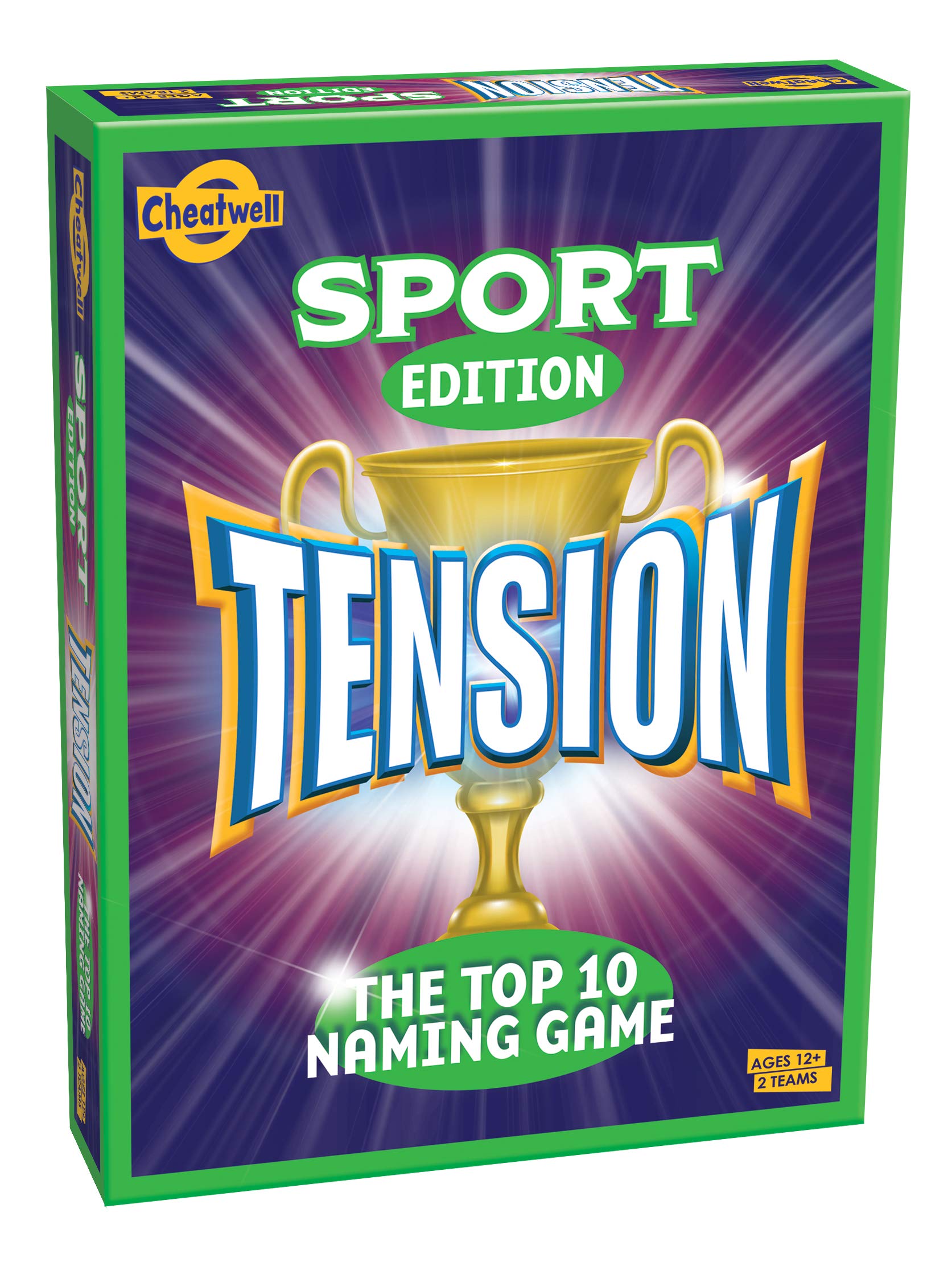 Cheatwell Games Tension Sport Edition - The Top 10 Naming Game - Party Board Game For Ages 12+ - Sports Trivia Game That Will Keep You Guessing, Red
