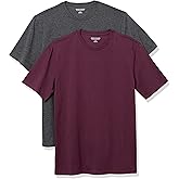 Amazon Essentials Men's Short Sleeve T-Shirts, Slim-Fit, Crewneck, Pack of 2