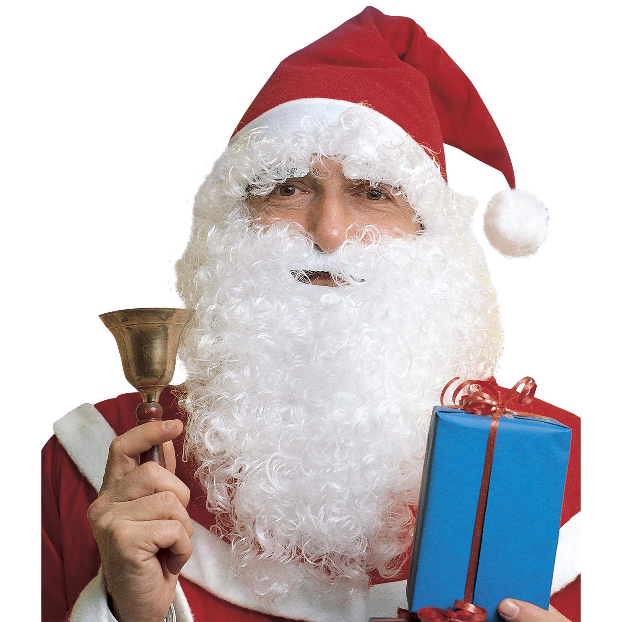 Santa With Hair Beard Eyebrows Christmas Theme Hats Caps & Headwear for Fancy Dress Costumes Accessory โ image 1