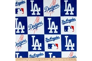 FABRIC TRADITIONS MLB Los Angeles Dodgers Fleece, Fabric by the Yard