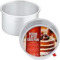 Crown 4 inch Cake Pans, 2" Deep, 2 Pack, Professional Baking Pans, Heavy Duty, Easy Release, Pure Aluminum