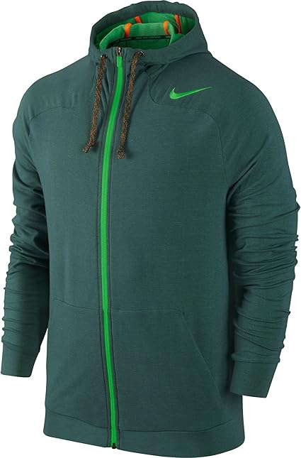 Amazon.com: NIKE Dri-Fit Touch Fleece Full-Zip Men's Hoodie Emerald/Green 644293-374,L: Sports 