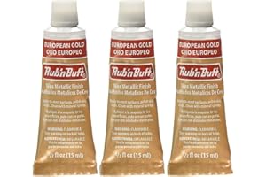 DOGNNAK Rub 'n Buff The Original Wax Metallic Finish European Gold [Pack of 3 ]