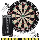 Viper by GLD Products League Pro Regulation Sisal Dartboard Set, 3 Darts | 17.75 Inch Bristle, Self-Healing Sisal, Staple-Free Bullseye, Rotating Number Ring, Cricket Scoreboard, 3 ViperStrike Darts