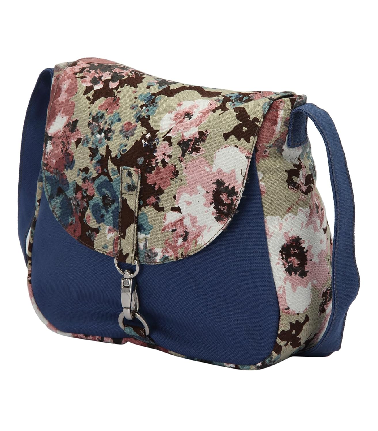 vivinkaa camo blue canvas sling bag for women