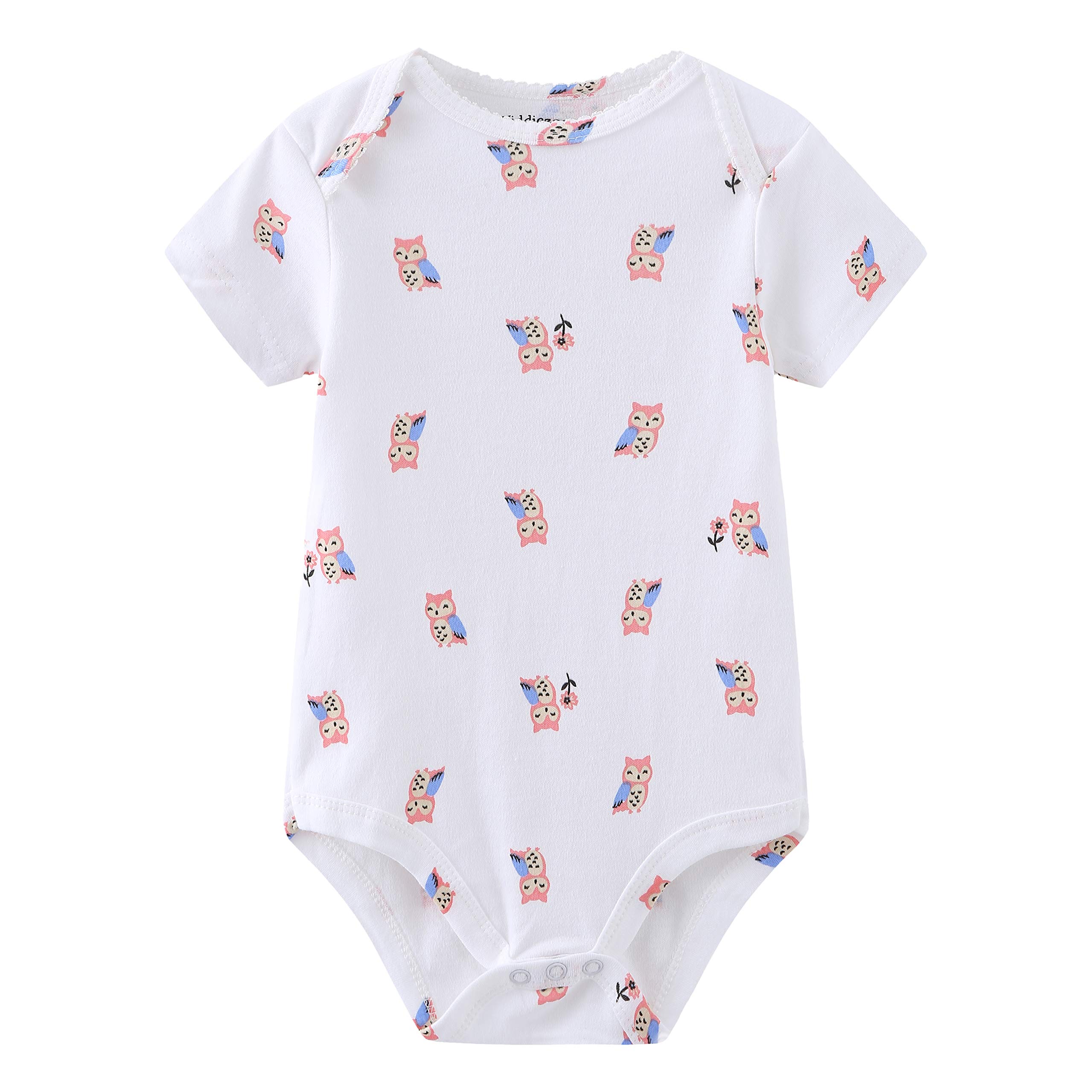 Kiddiezoom Newborn Baby Unisex Cotton One-Piece Bodysuits Baby Gift 5-Pack Baby Clothes