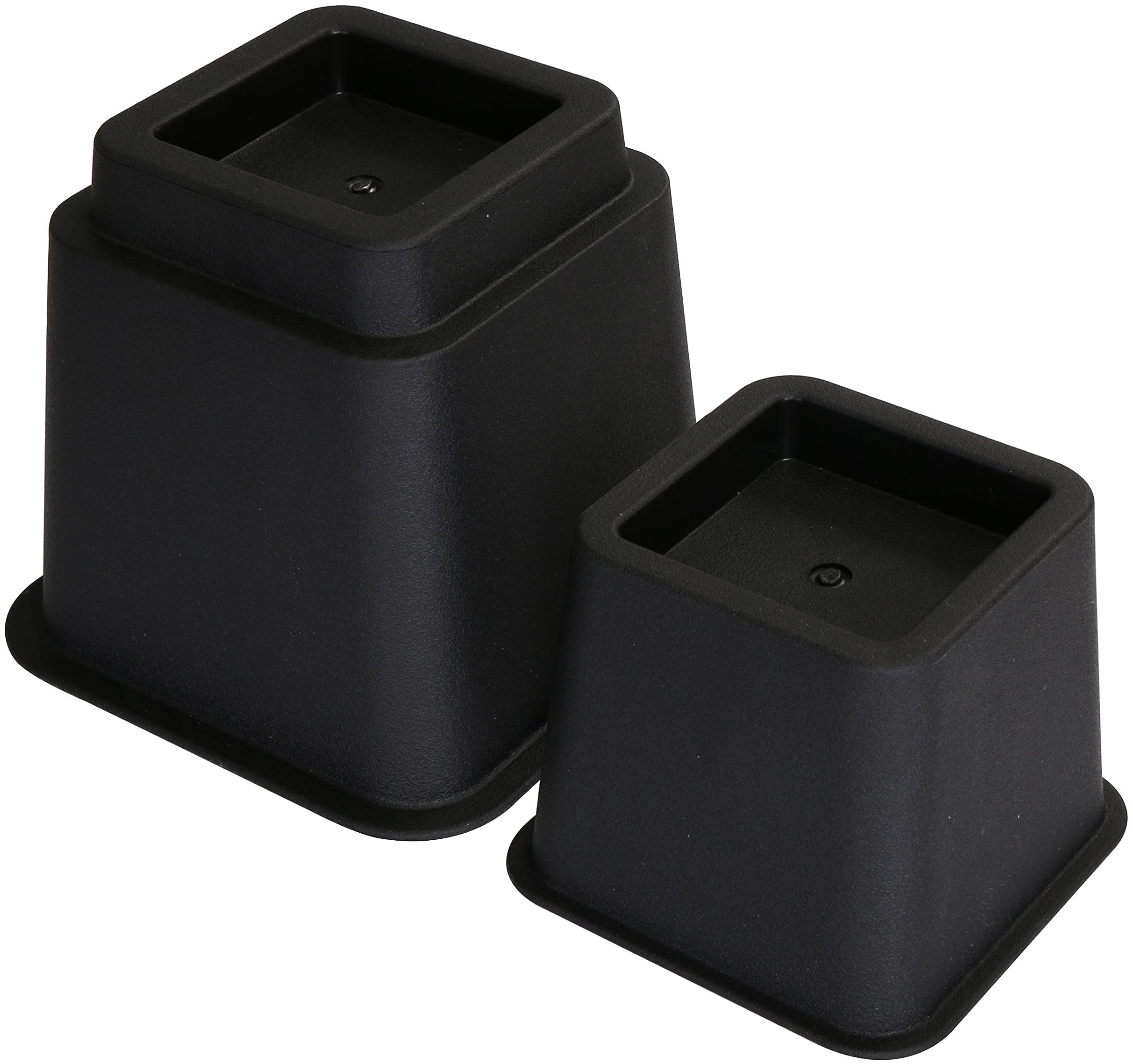 (Black) - Premium Adjustable Furniture Risers - 5 to 23cm Bed Riser, Table Riser, Chair Riser or Sofa Riser - 8 Piece Set (Black) - by Utopia Bedding