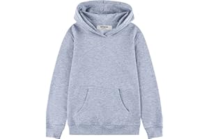 Kid Nation Kids' Soft Brushed Fleece Casual Basic Pullover Hooded Sweatshirt Hoodie for Boys or Girls 4-12 Years
