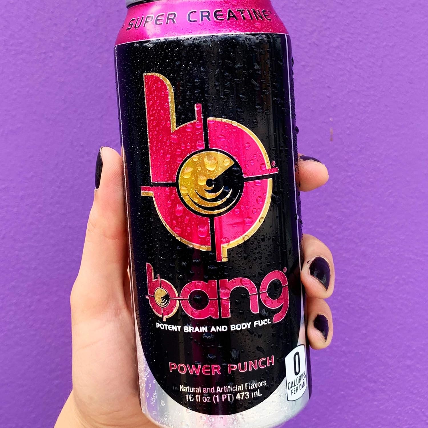 Bang Power Punch Energy Drink, 0 Calories, Sugar Free with Super Creatine, 16 Fl Oz (Pack of 12) : Sports Nutritional Supplements : Grocery & Gourmet Food