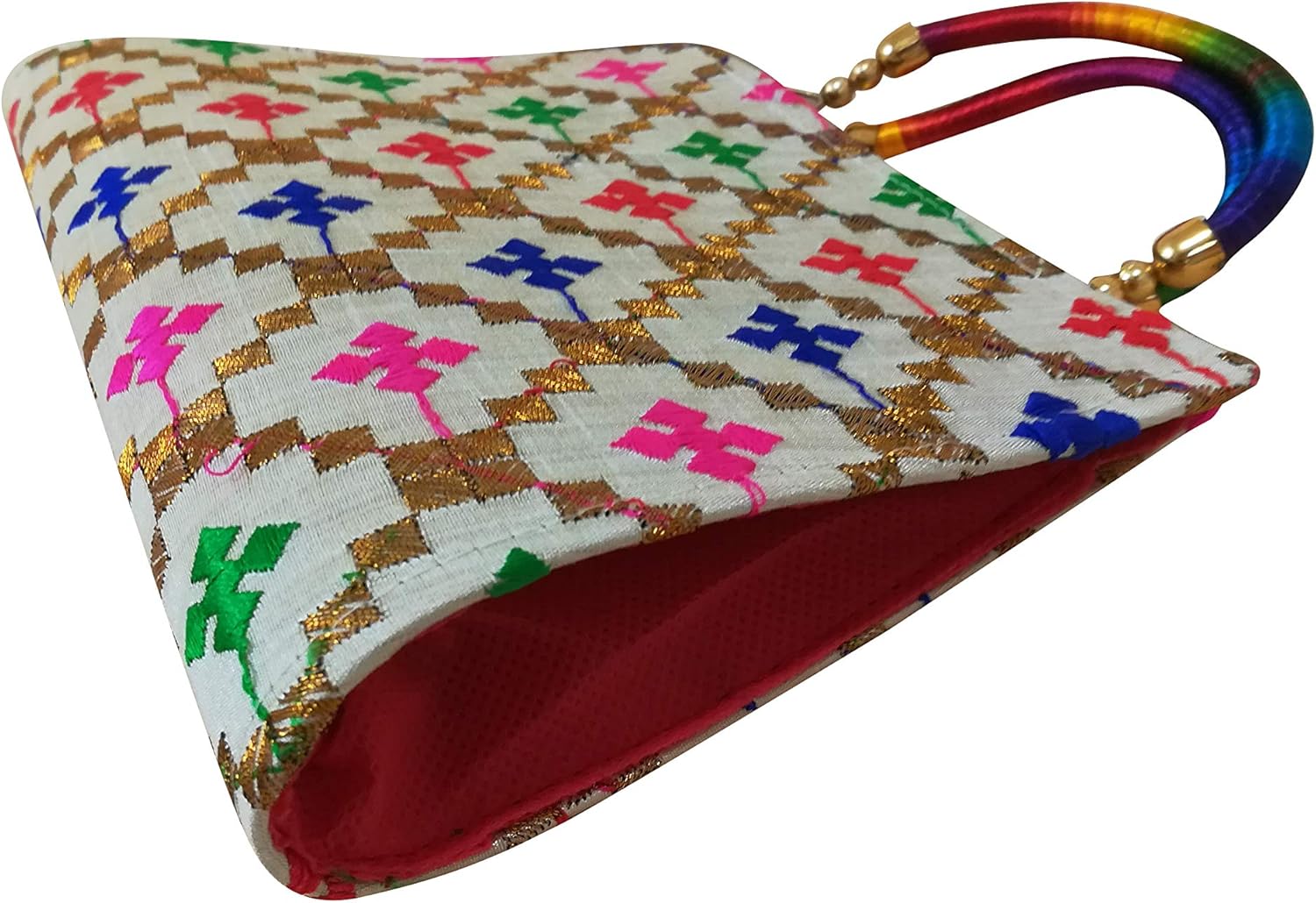 Multicolor floral Purses and Handbags embroidered Evening Clutch Classic Wedding Cocktail Party wristlet for Women
