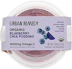 Urban Remedy Organic Blueberry Chia Pudding, Omega-3 Rich, Plant-Based Breakfast with Cashew Milk & Flavonoid-Rich Blueberrie