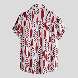 Mens Shirt Mens Hawaiian Shirts Button Down Short