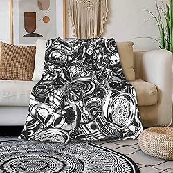 HGOD DESIGNS Automobile Car Parts Pattern Flannel