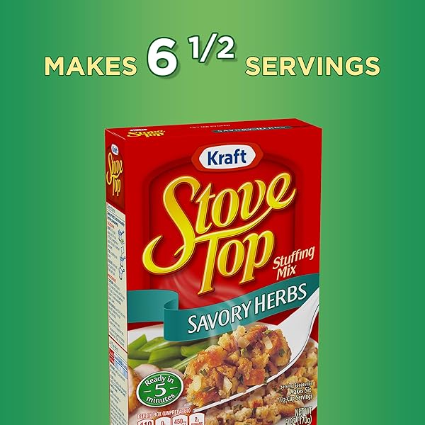 STOVE TOP SAVORY HERBS STUFFING MIX, 6 OZ BOX