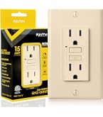 3) Teklectric 15A GFCI Receptacle Tamper & Weather Resistant ETL Listed Outlet