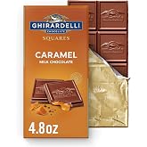 GHIRARDELLI Caramel Milk Chocolate Squares Bar, 4.8 OZ Bar (10 Bars)