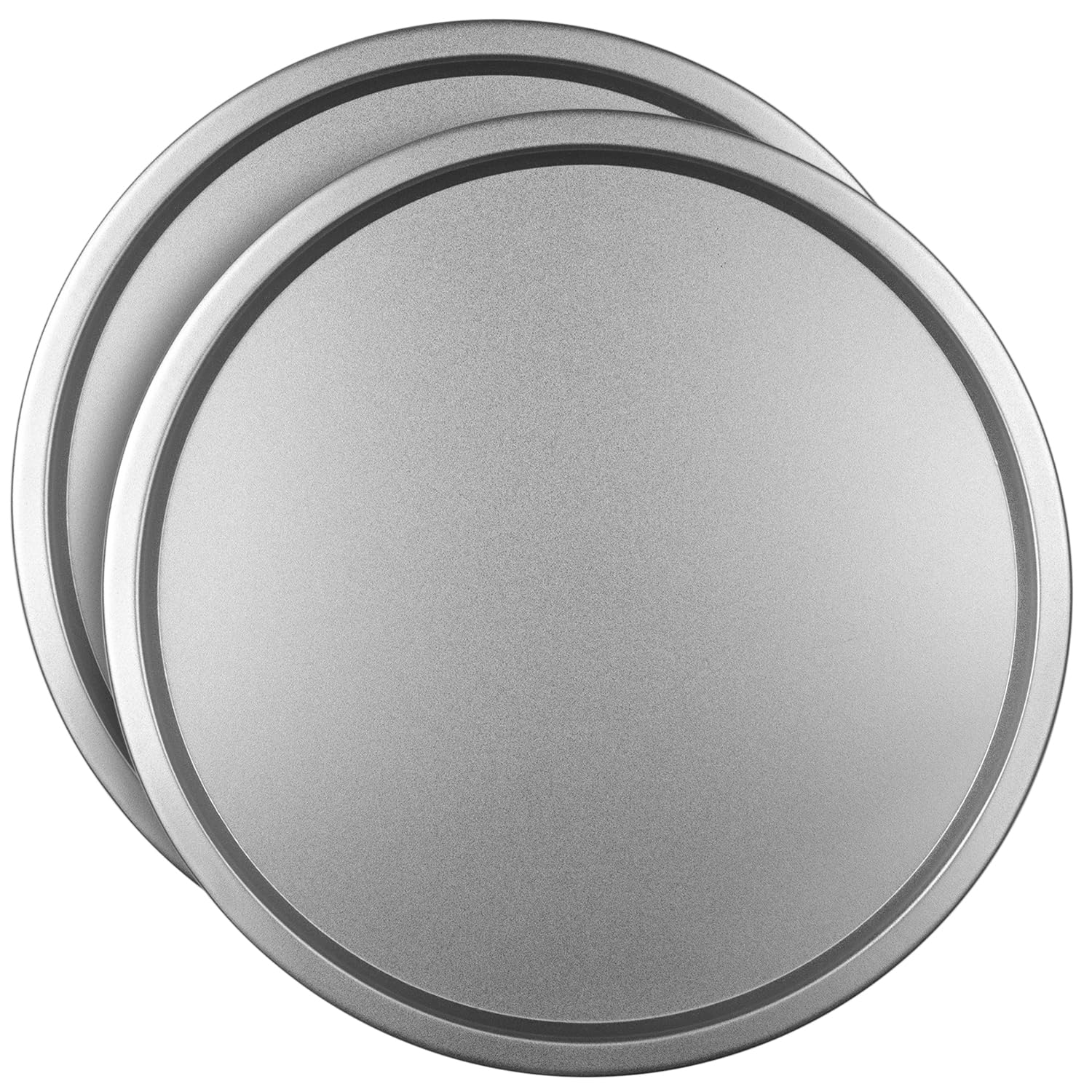 DecorRack 13 Inch Alloy Steel Pizza Pan, Non-Stick Coating, Serving Tray, Round Baking Tray for Oven Use (2 Pack)