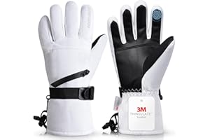 HOIHOO Snow Gloves - 3M Thinsulate Waterproof Winter Snowboarding Gloves for Men & Women, Ski Glove for Cold Weather