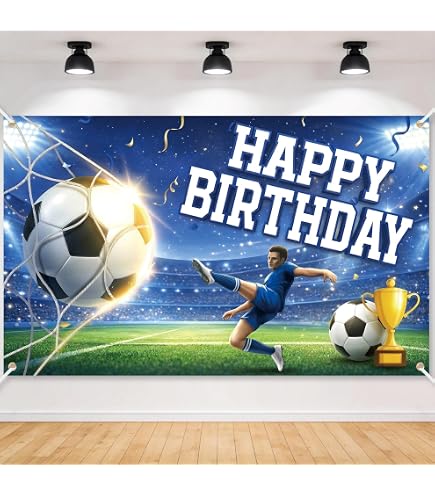 Fondo De Fútbol Para Cumpleaños – 150x100cm, Estadio Verde, Ideal Para Fotos Y Fiestas