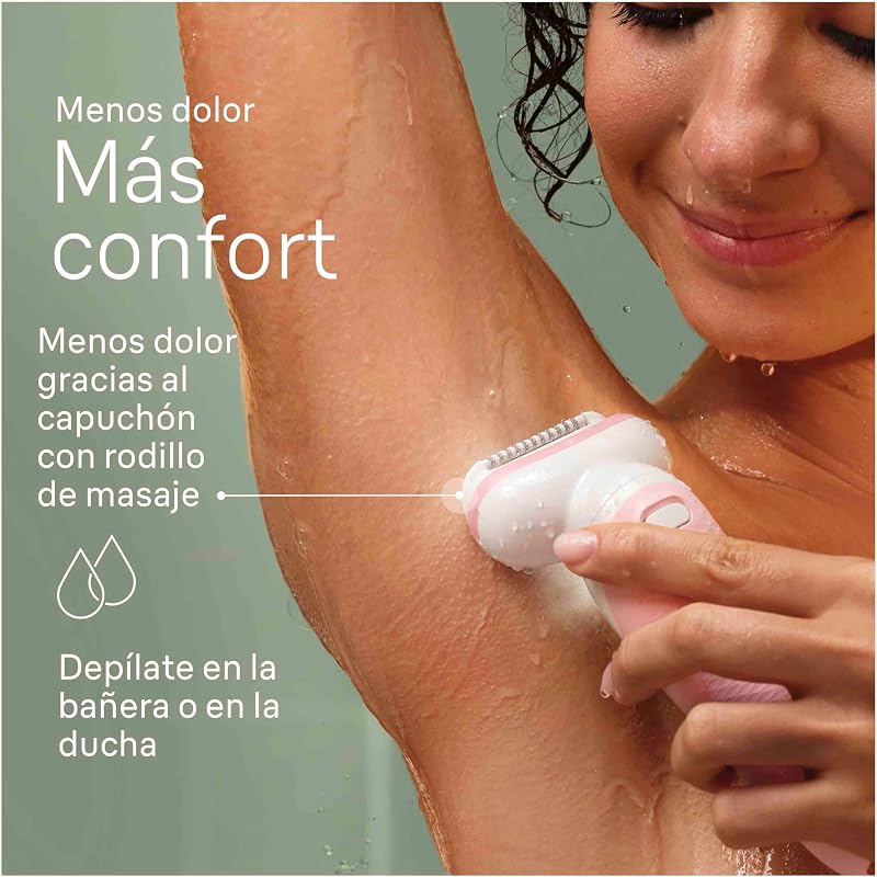 Silk·épil 9 Depiladora Eléctrica Mujer, 9-130 Blanco/Flamenco
