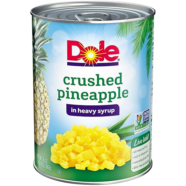 DOLE CRUSHED PINEAPPLE IN HEAVY SYRUP 20 OZ. CAN