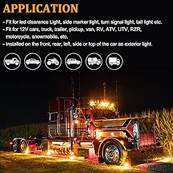 BJZ 3/4'' LED Trailer Marker Clearance Lights Amber