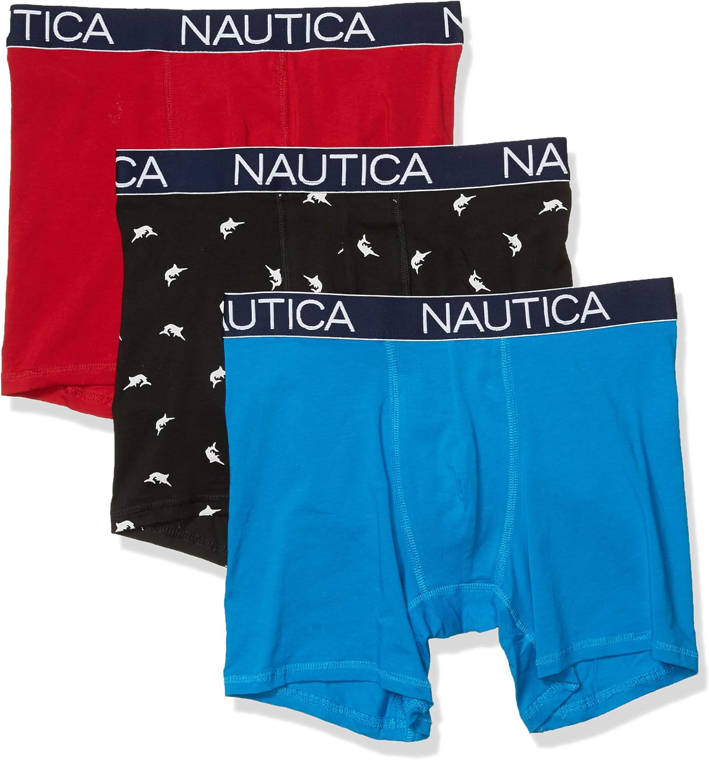 Nautica Men's 3-Pack Classic Underwear Cotton Stretch Boxer Brief at  Men’s Clothing store