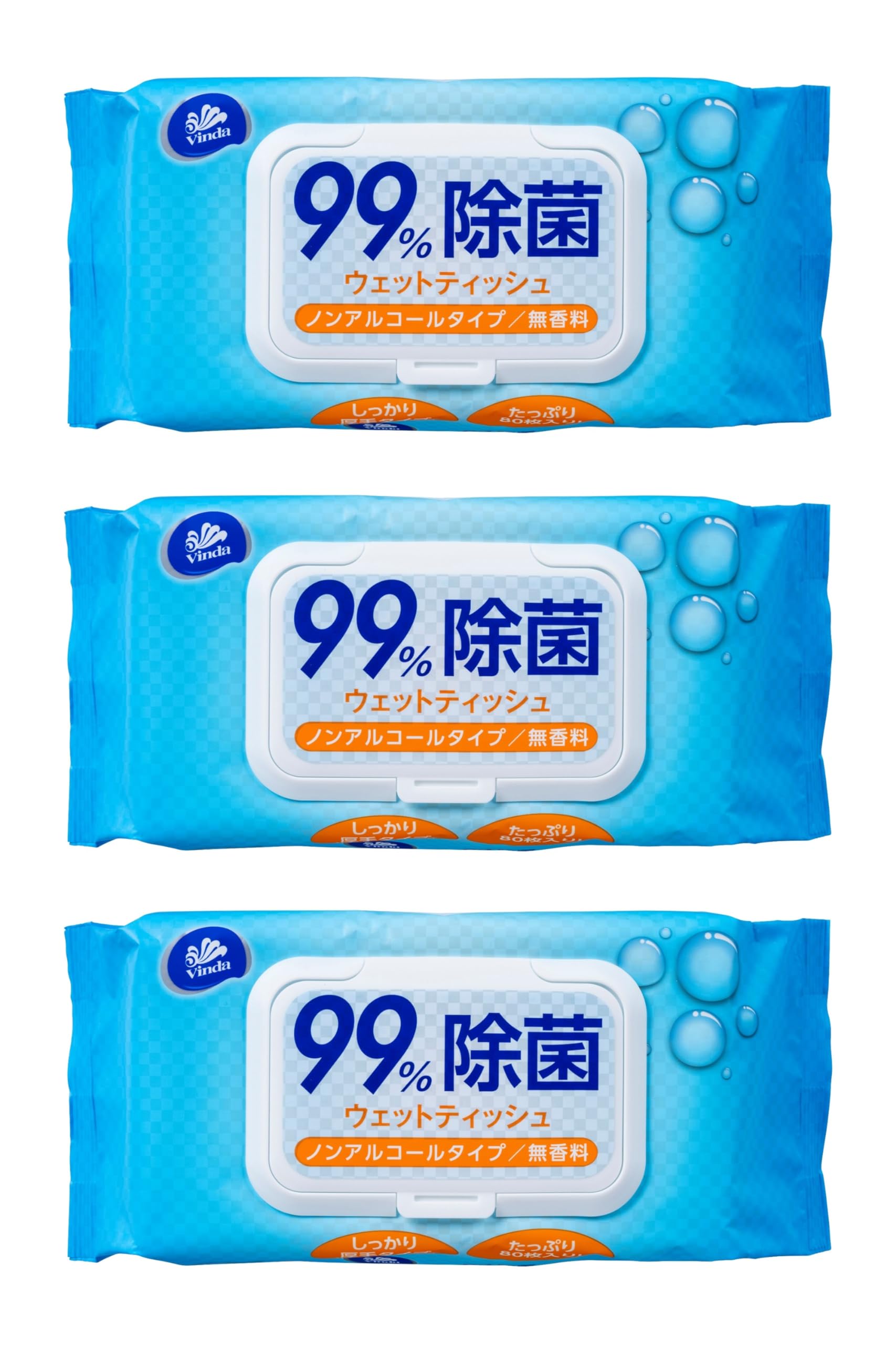 VINDA 除菌ウェットティッシュ ノンアルコールタイプの商品画像