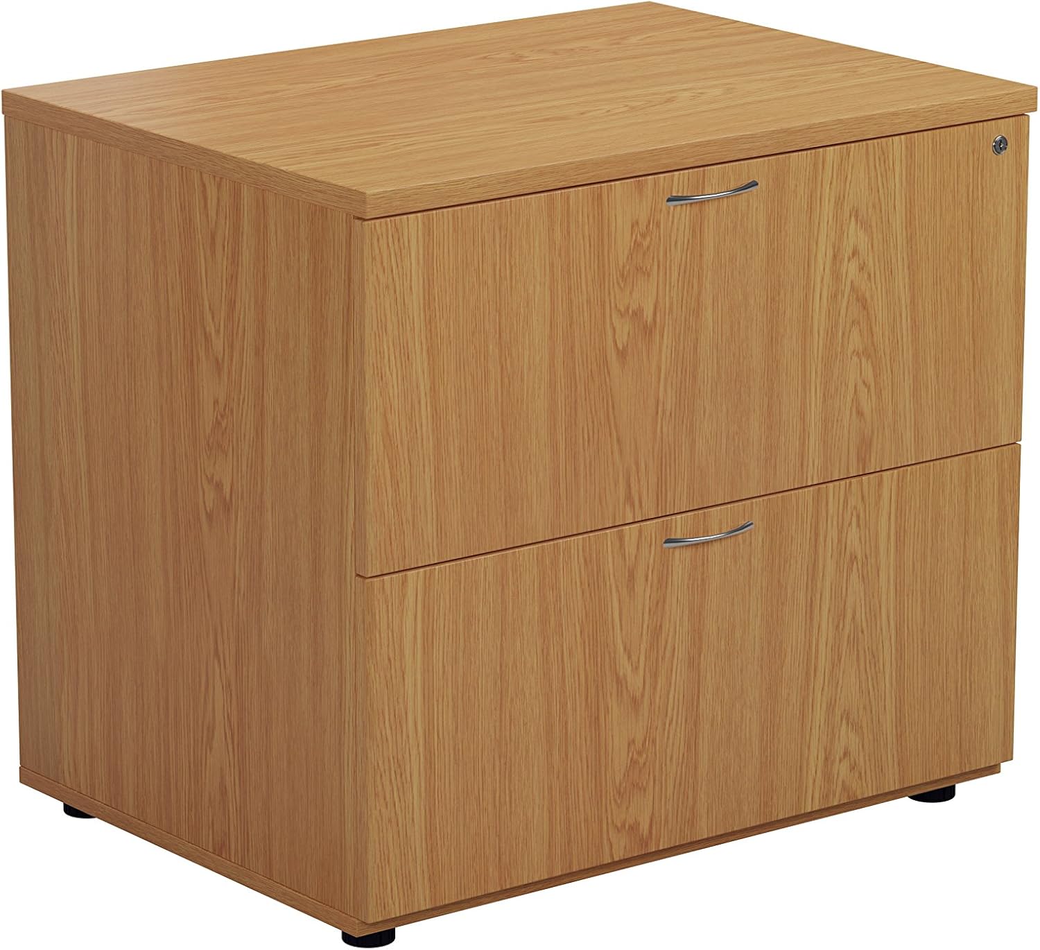 Office Hippo Pro Heavy Duty Desk High 2-Drawer Side Filer - Oak - Image 3